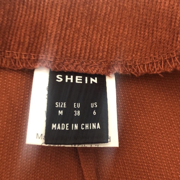 NWOT orange/brown corduroy zip front skirt. - Picture 4 of 5